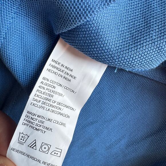 IZOD Advantage Polo Shirt Men’s L Blue Stretch Performance Golf Casual Top - Picture 12 of 12